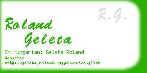 roland geleta business card